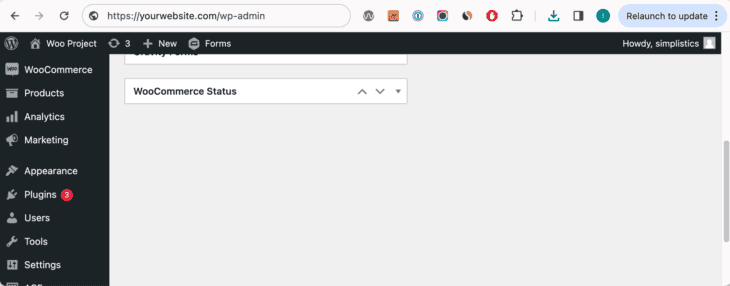 Log into your site’s WordPress admin panel by going to yourwebsite.ca/wp-admin