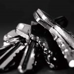 artistic bunch of keys in black and white