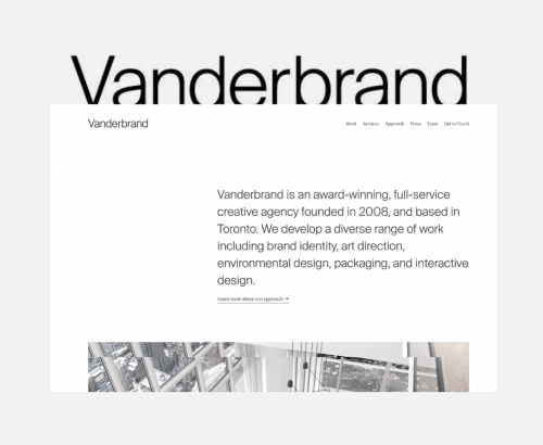 Vanderbrand - Custom website design for marketing agencies