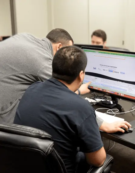 Team Photo, Jeremy and Carlos working hard to assure quality on a site.