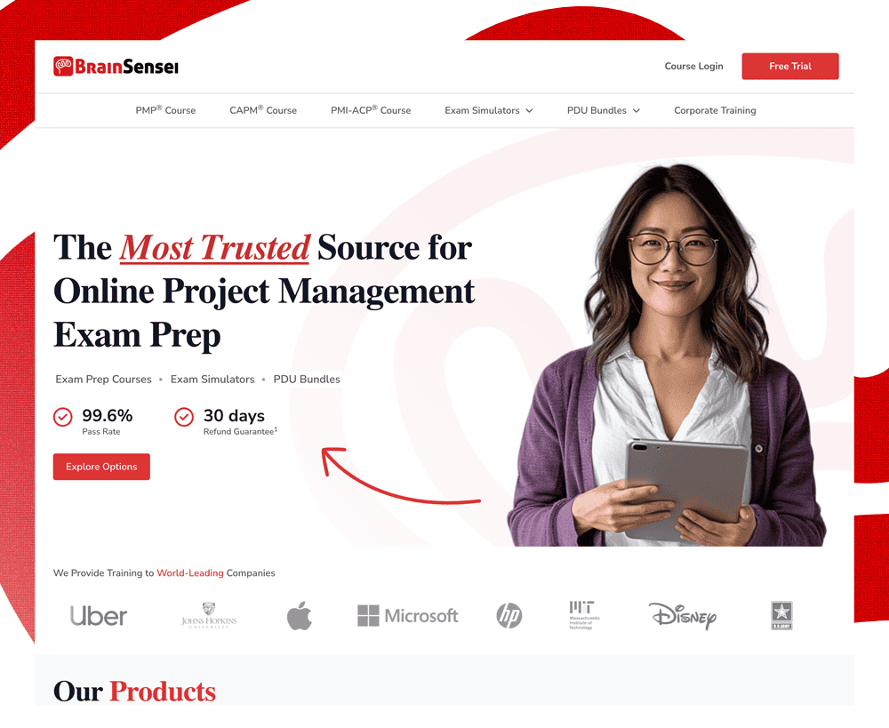 Screenshot of Brain Sensei home page