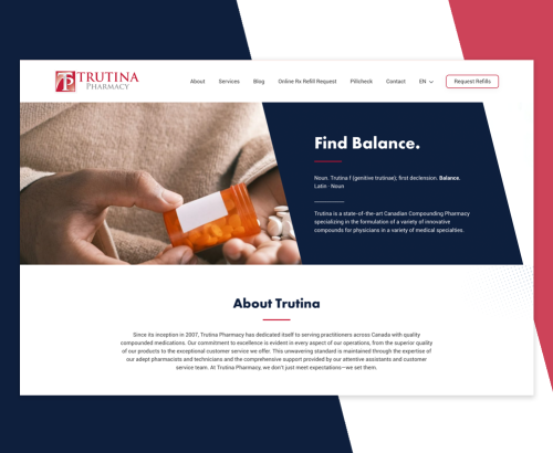 Trutina Pharmacy - Toronto Web Design