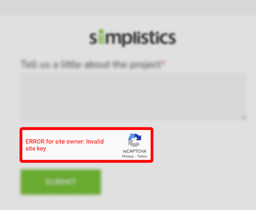 Captcha Error