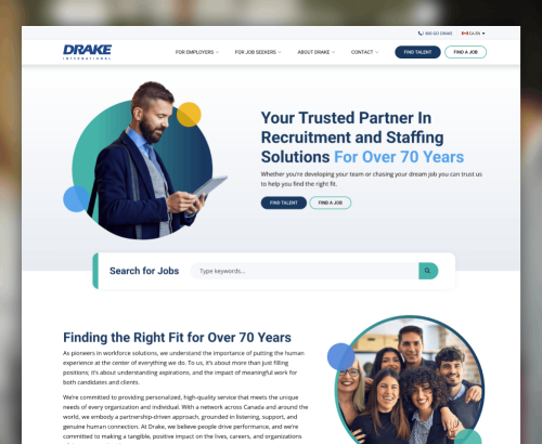 Drake International - Toronto Web Designer Project