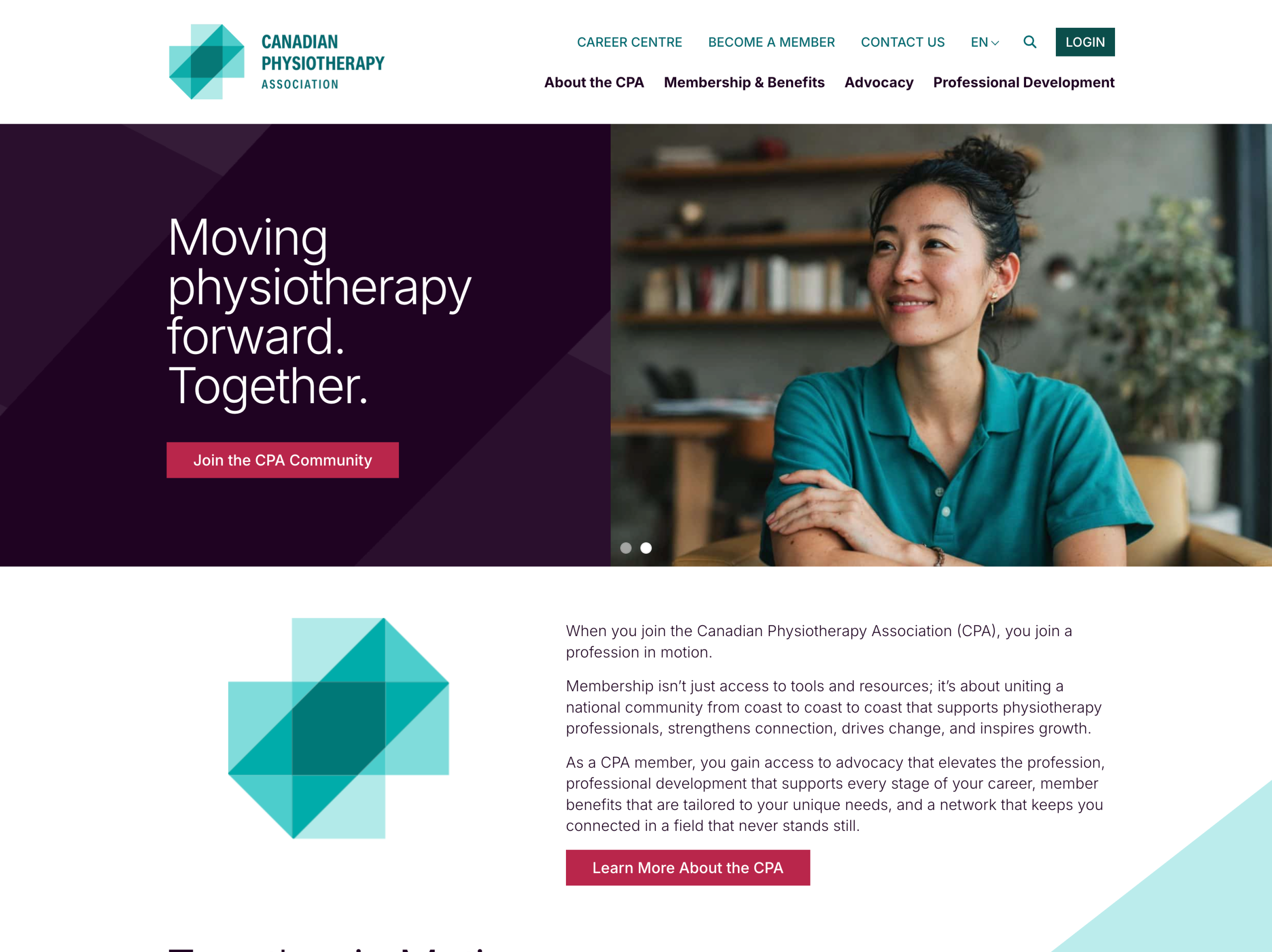 Canadian Physiotherapy Association - Custom Website Design